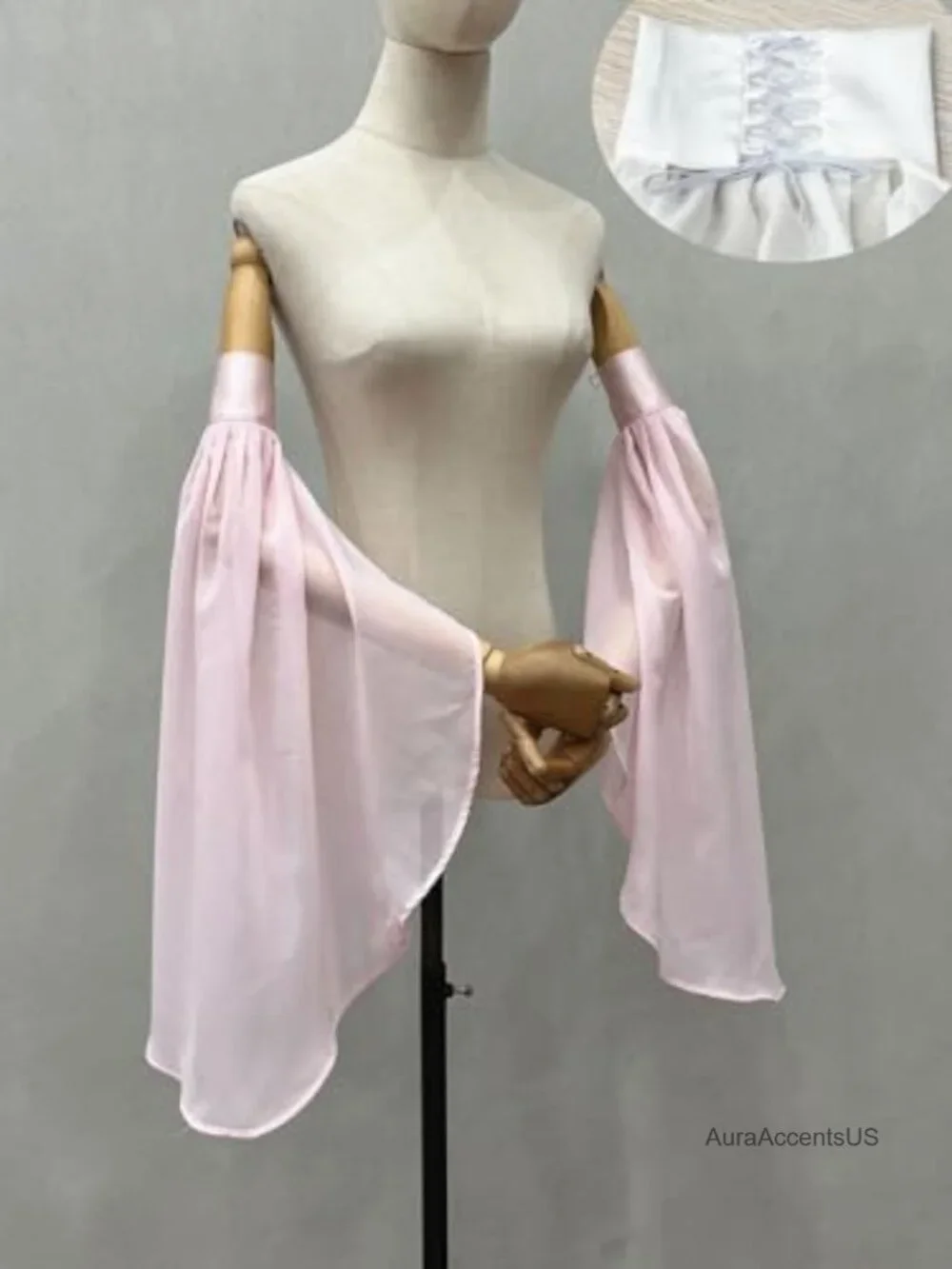 Detachable Chiffon Wedding Arm Covers Gloves Lace Victorian Gothic